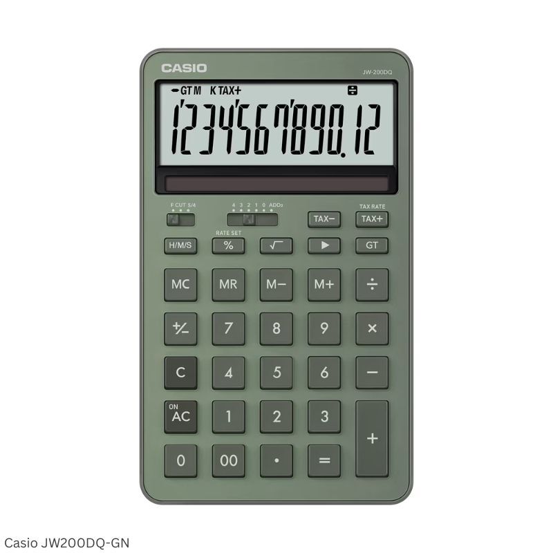 Casio Hesap Makinesi Masaüstü Jw-200dq-Gn-W-Dp