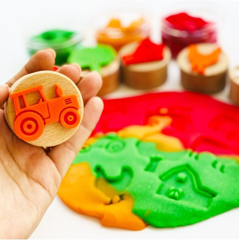 Gen Oyuncak Ahşap Damga Çiftlik 6 Lı