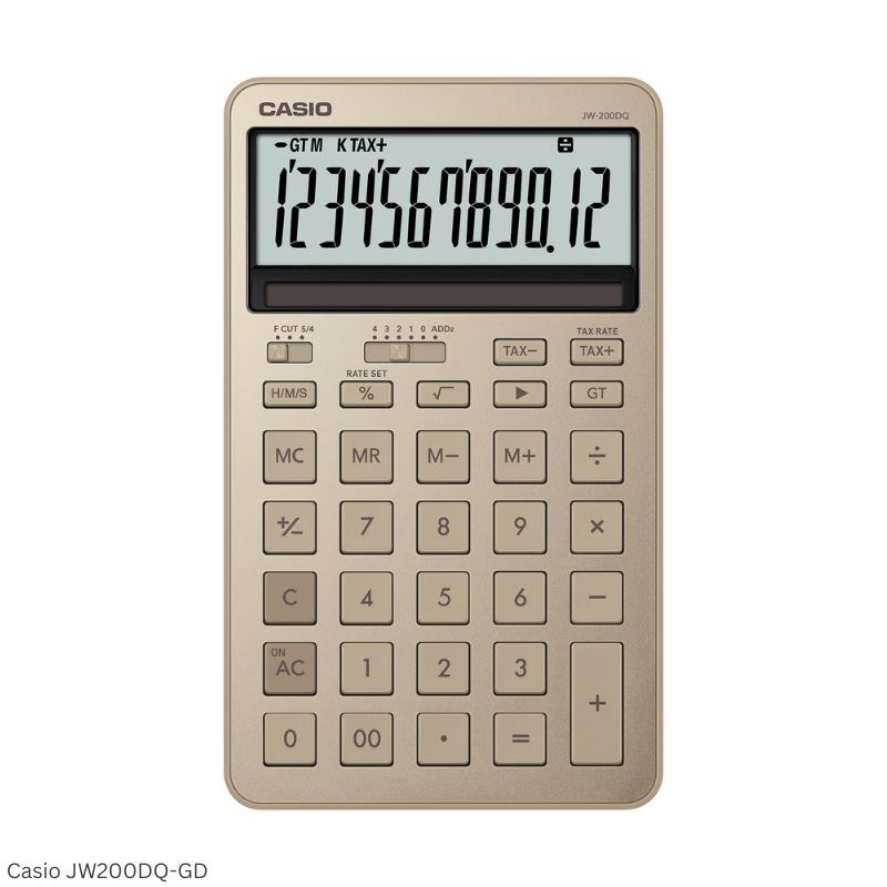 Casio Hesap Makinesi Masaüstü Jw-200dq-Gd-W-Dp
