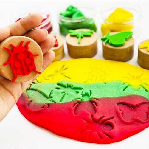 Gen Oyuncak Ahşap Damga Böcekler 6 Lı