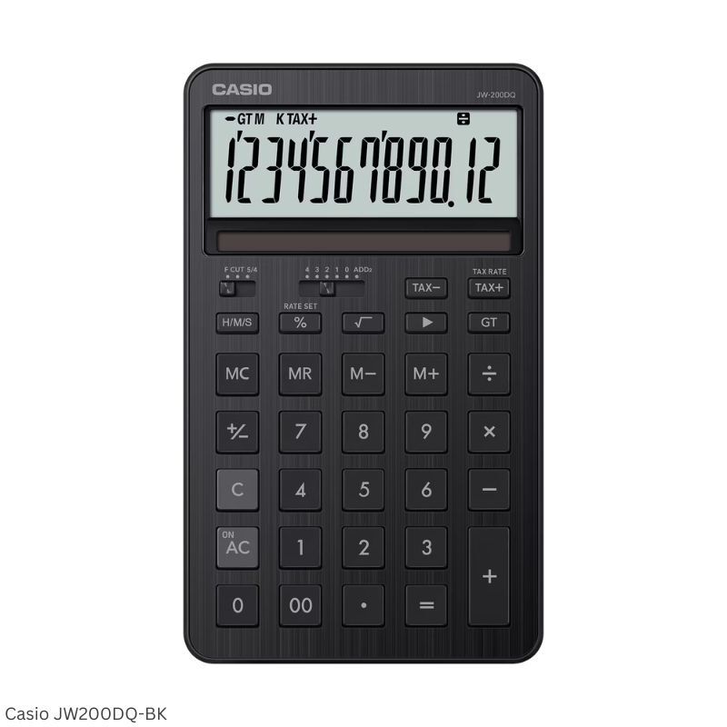 Casio Hesap Makinesi Masaüstü Jw-200dq-Bk-W-Dp