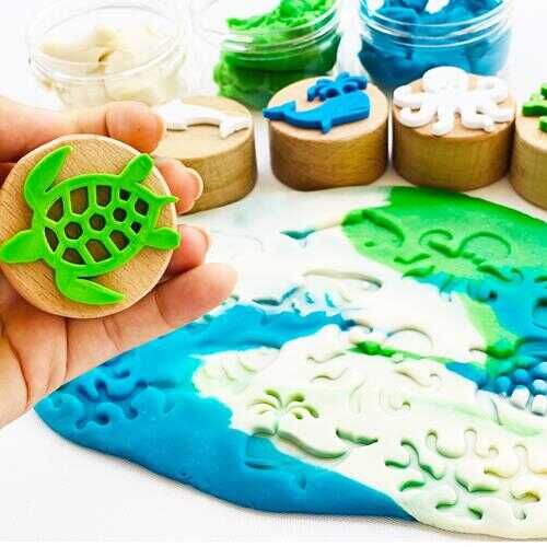 Gen Oyuncak Ahşap Damga Deniz Canlıları 6 Lı