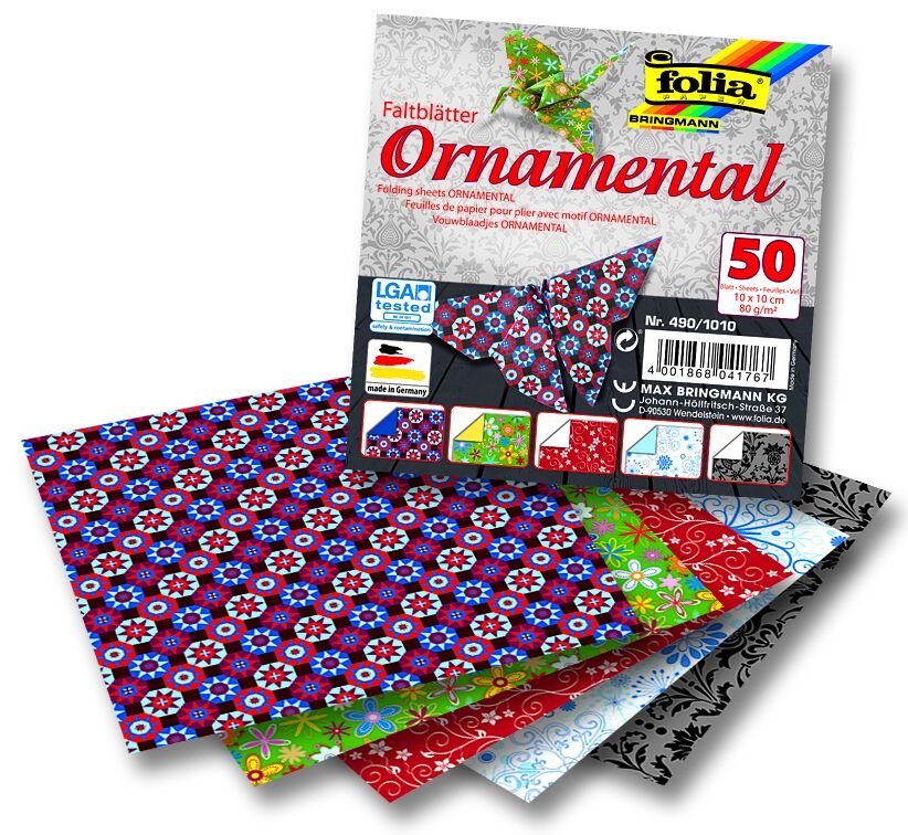 Folia Origami Kağıt 10x10 Motif Süs 50 Tabaka