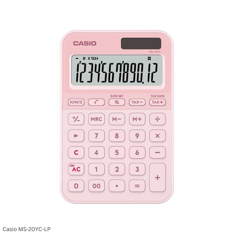Casio Hesap Makinesi Masaüstü Ms-20Yc-Lb-W-Dp Pembe