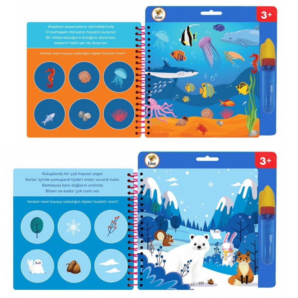 Lino Aqua Magic Book Hayvanlar Sihirli Boyama Kitabı