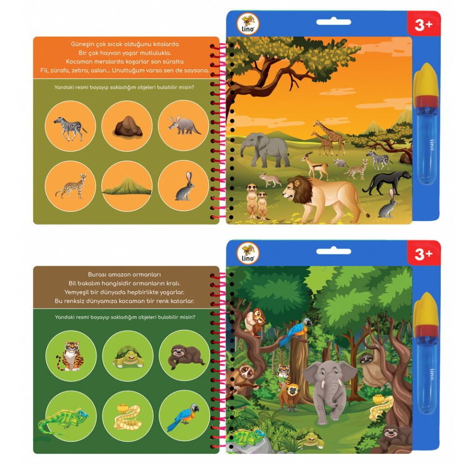 Lino Aqua Magic Book Hayvanlar Sihirli Boyama Kitabı
