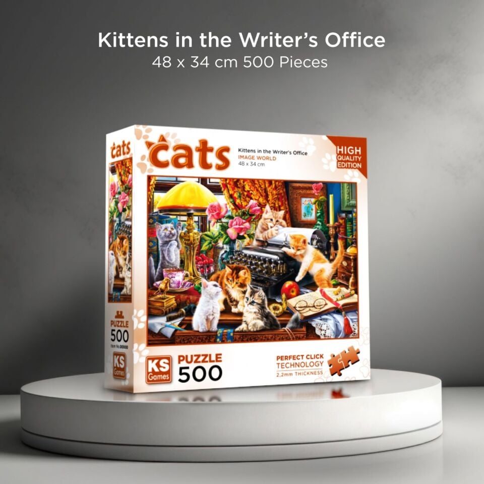 Ks Games Puzzle 500 Kittens İn The Writers Office