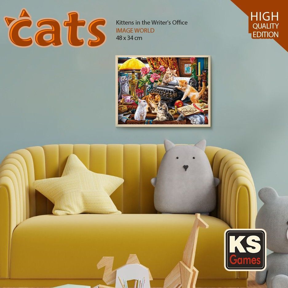 Ks Games Puzzle 500 Kittens İn The Writers Office