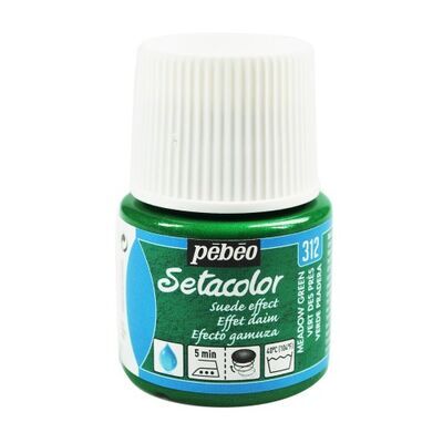 Pebeo Setacolor Opaque Suede Effect 45 Ml Meadow Green