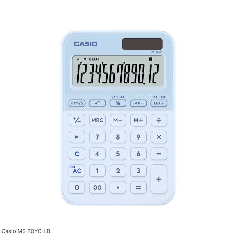 Casio Hesap Makinesi Masaüstü Ms-20Yc-Lb-W-Dp Mavi