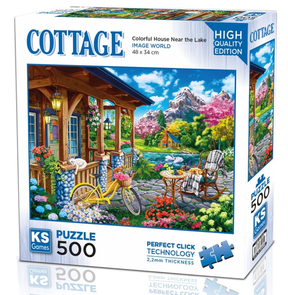 Ks Games Puzzle 500 Parça Colorful House Near The