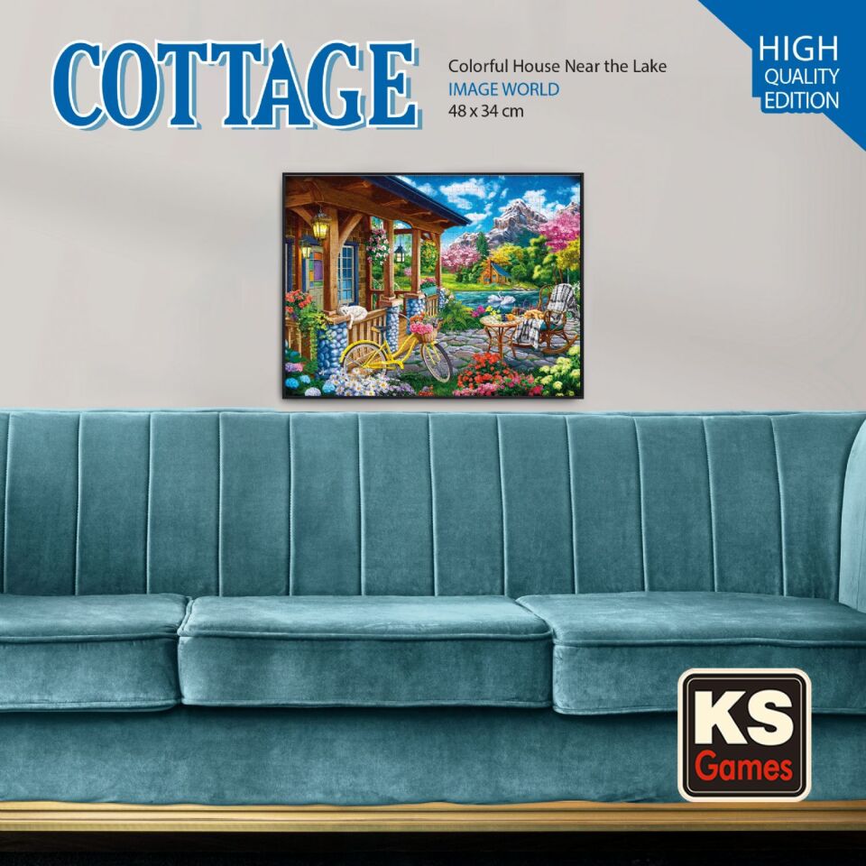 Ks Games Puzzle 500 Parça Colorful House Near The