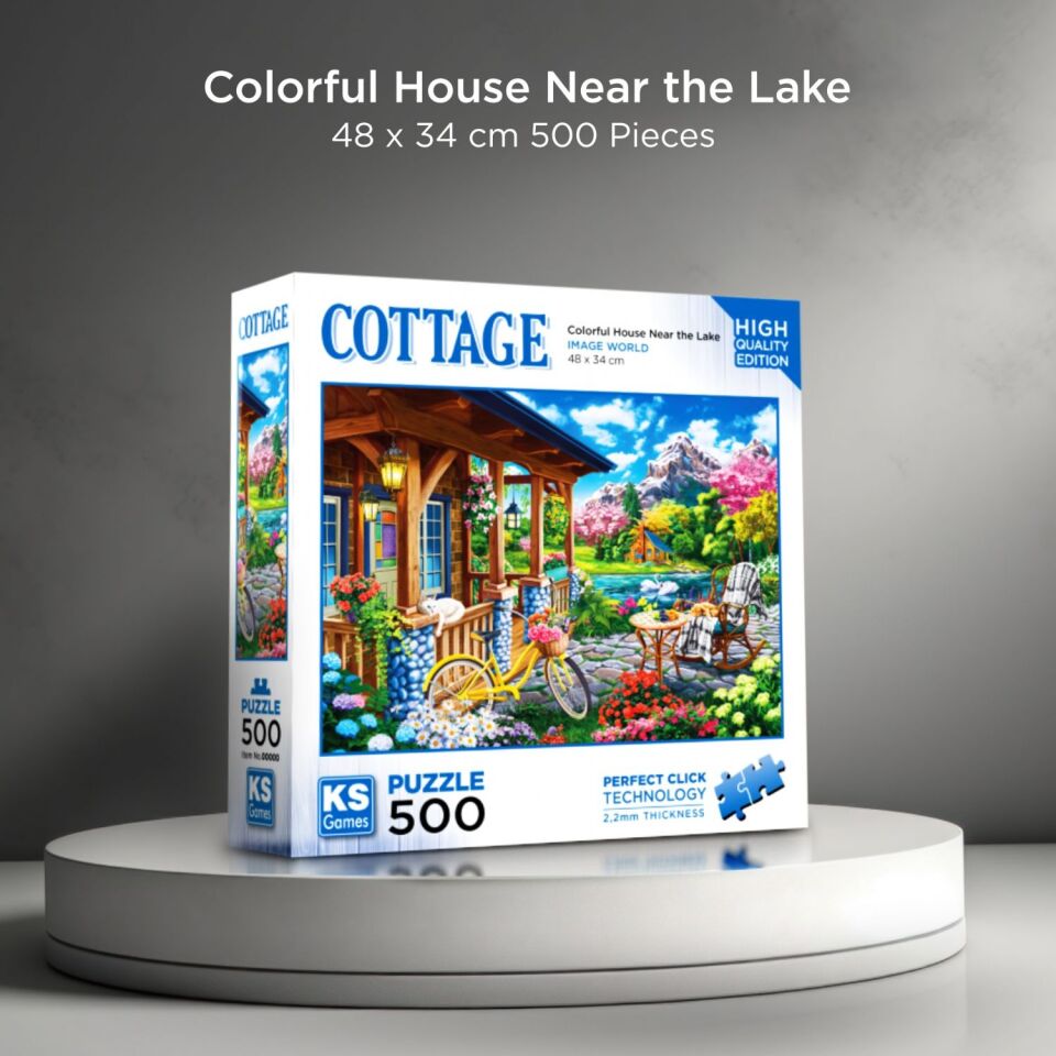 Ks Games Puzzle 500 Parça Colorful House Near The