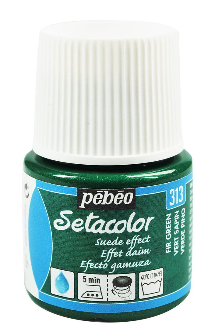 Pebeo Setacolor Opaque Suede Effect 45 Ml Fir Green