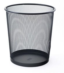 Mas Çöp Kovası Metal Tam Delikli 10 Lt Siyah