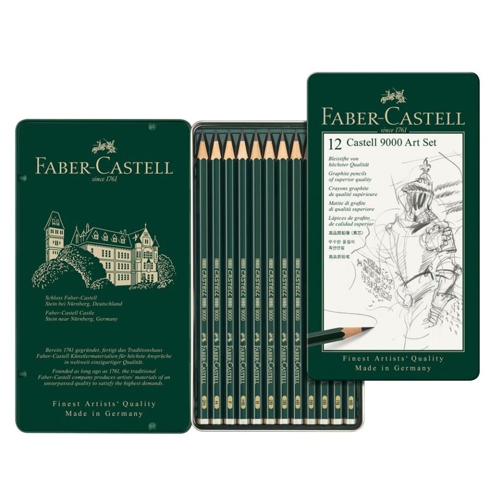 Faber-Castell 9000 Art Kara Kalem Seti