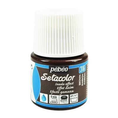 Pebeo Setacolor Opaque Suede Effect 45 Ml Brown