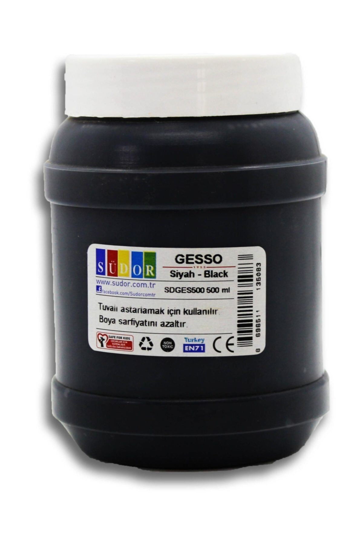 Südor Tuval Astar Boyası Siyah 400 Ml