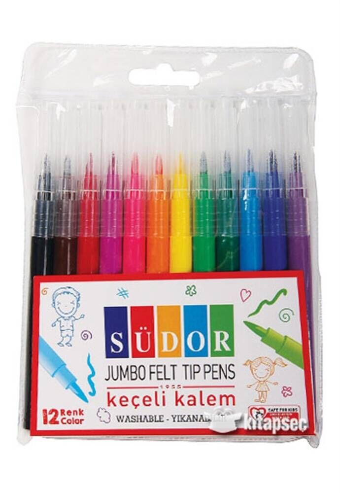 Südor Jumbo Keçeli Kalem12 Renk