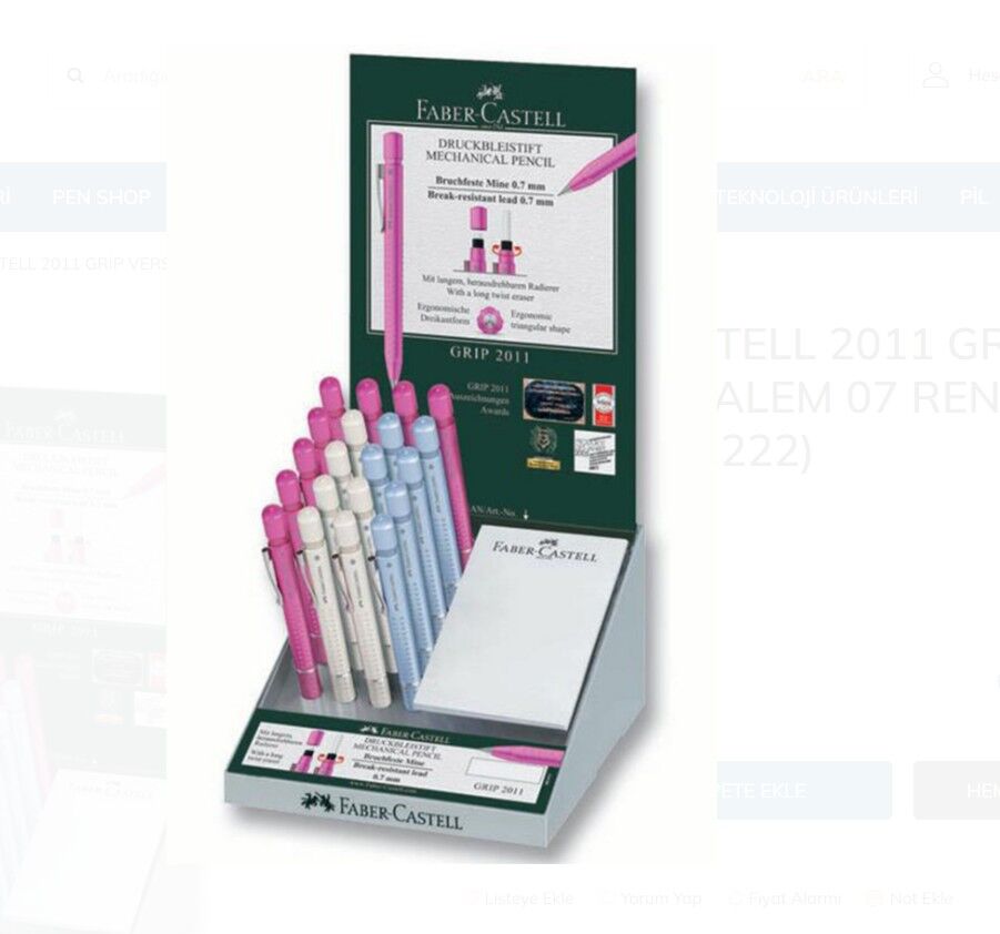 Faber-Castell Grip 2011 Versatil Klasik Stand 20x 0.7