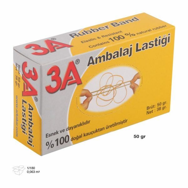 3A Ambalaj Lastiği 50 Gr Karton Kutulu