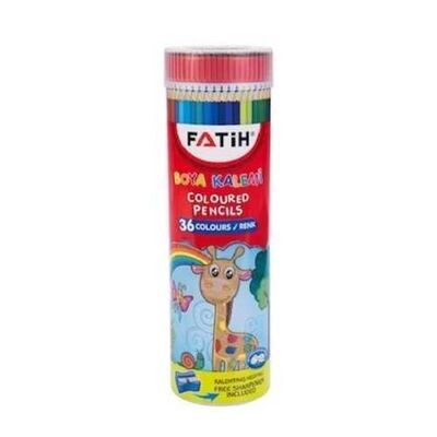 Fatih Kuru Boya Kalemi Tüplü 36 Renk Tam Boy