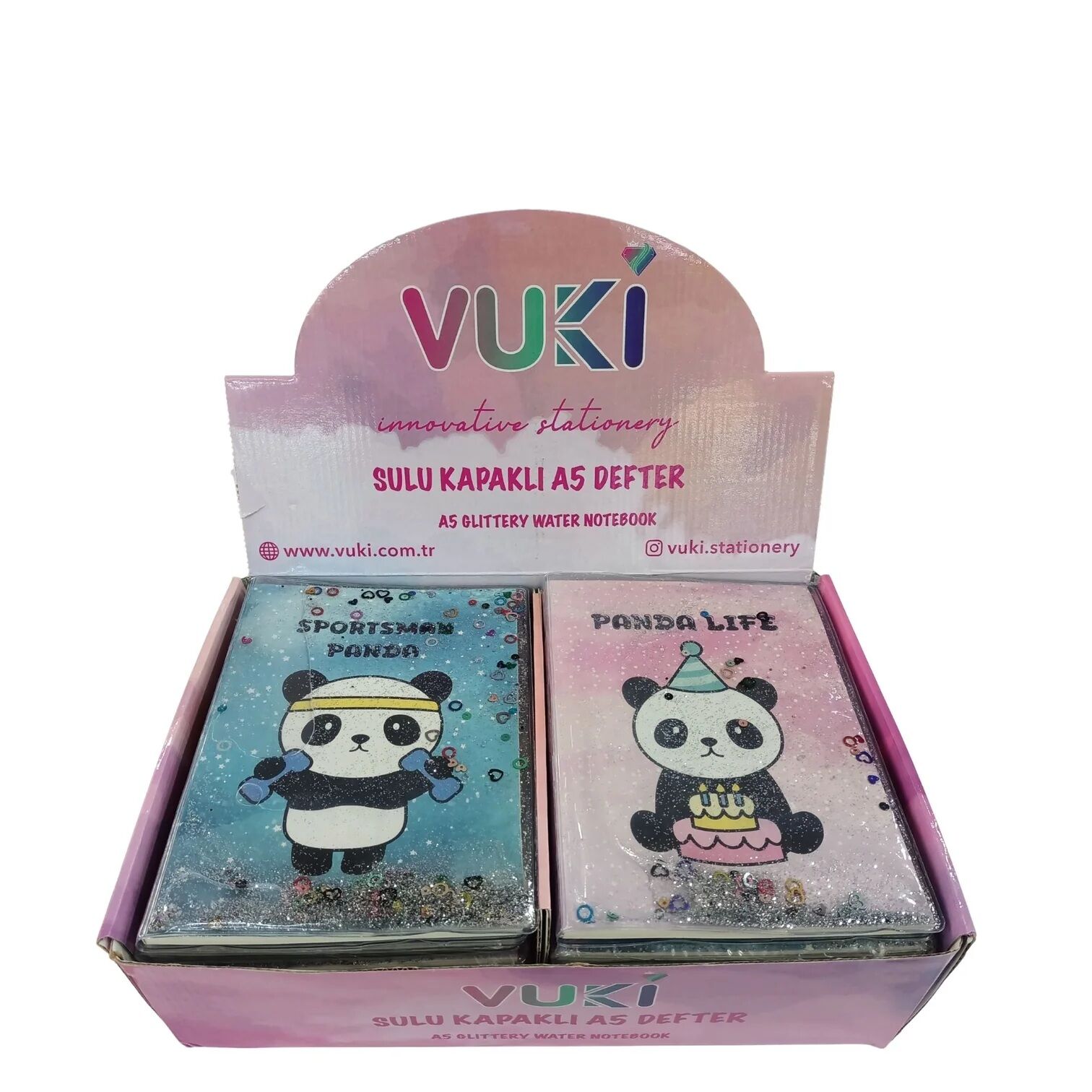 Vuki A5 Sulu Kapaklı Defter Panda