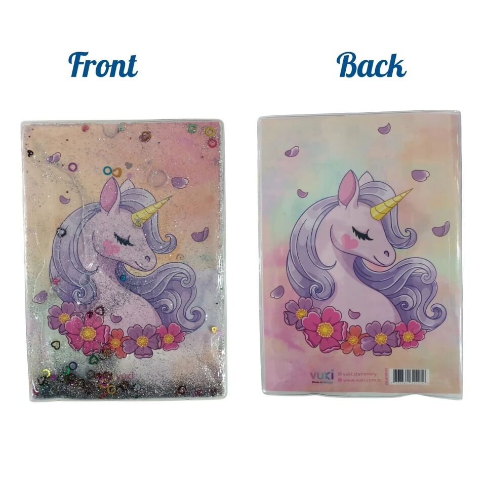 Vuki Büyük Sulu Defter Unicorn
