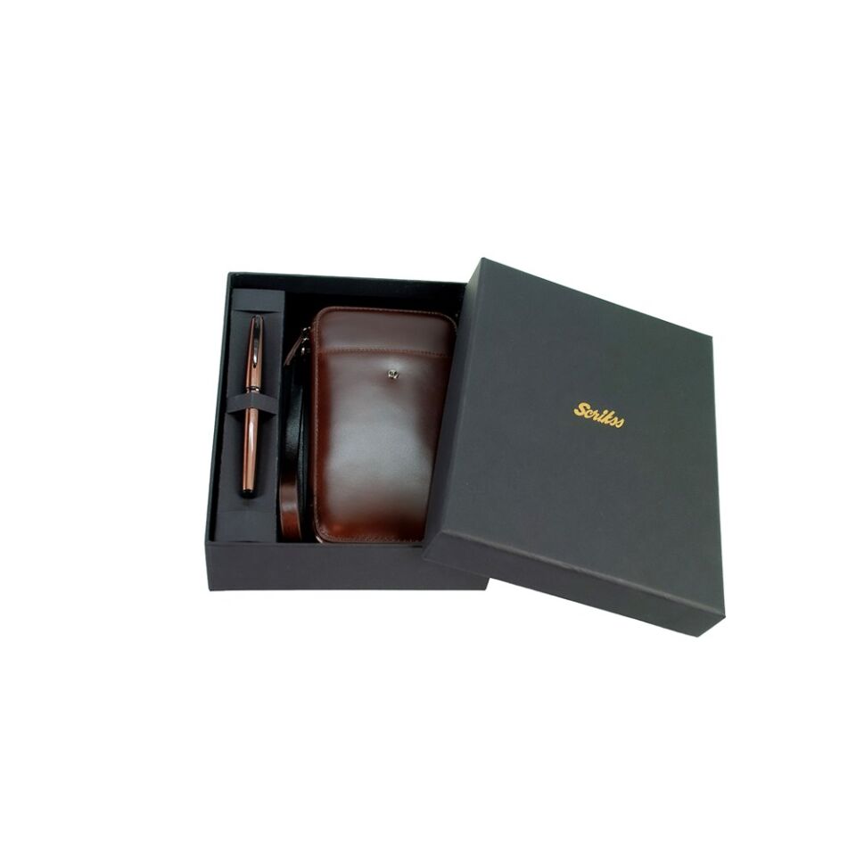 Scrikss Dr 2010-S1 Hakiki Deri El Çantası Kahve 78 Mg Roller Rose