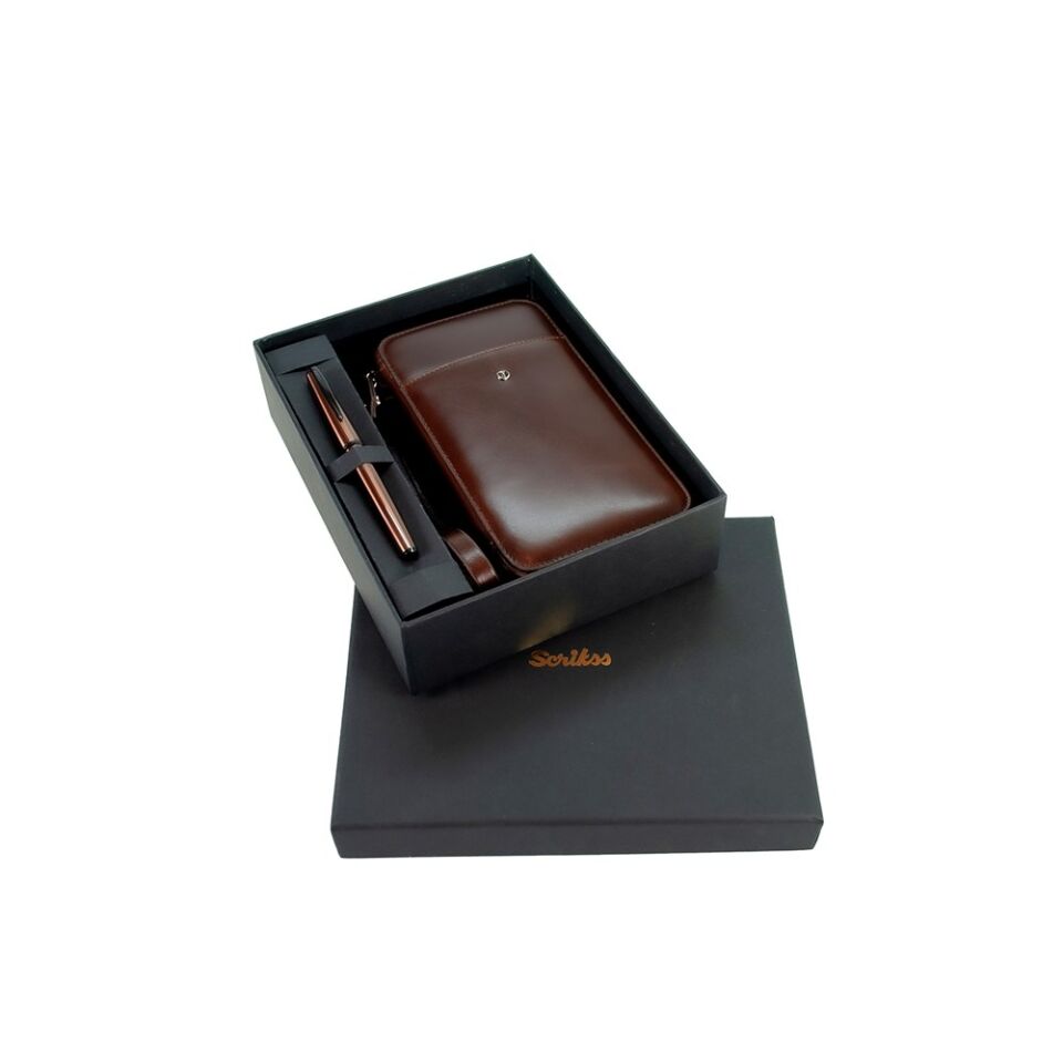 Scrikss Dr 2010-S1 Hakiki Deri El Çantası Kahve 78 Mg Roller Rose