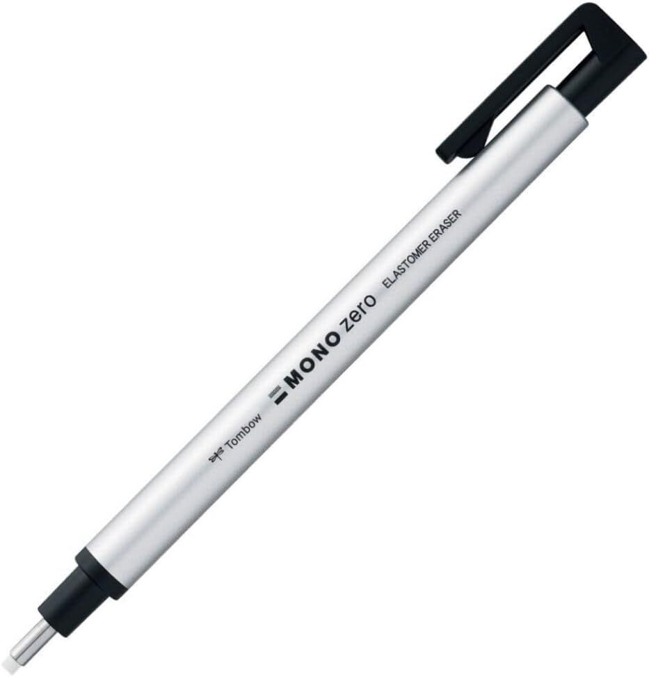 Tombow Mono Zero Kalem Silgi Yuvarlak Uç 2,3 Mm Gümüş