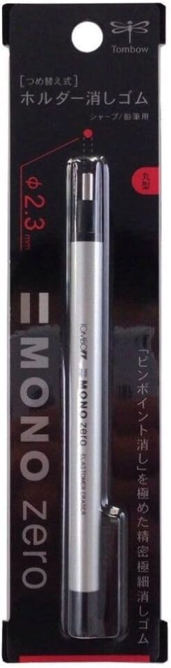 Tombow Mono Zero Kalem Silgi Yuvarlak Uç 2,3 Mm Gümüş