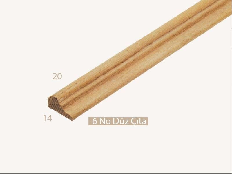 Baykon Ahşap 14 Mm x 20 Mm Düz Model Çıta 30 Cm