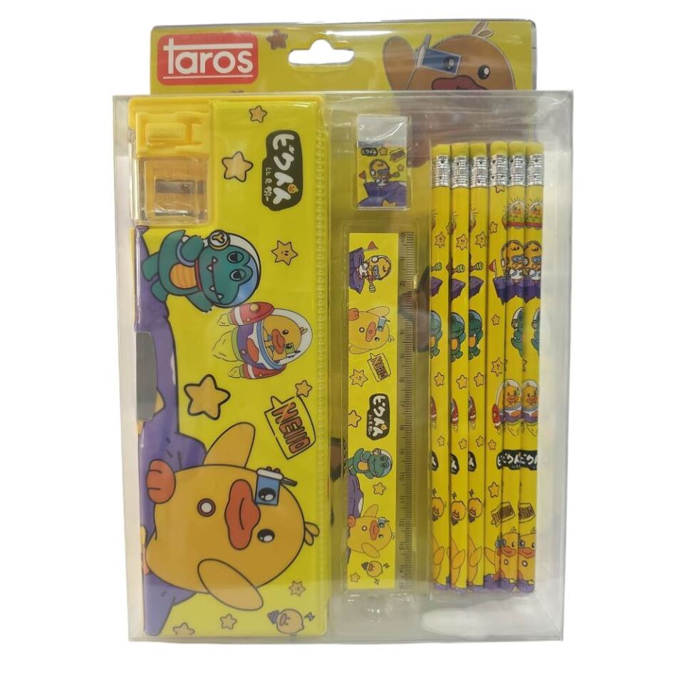 Taros Unick Color Sarı Ördek Fonksiyonlu Kalemkutulu Kırtasiye Seti