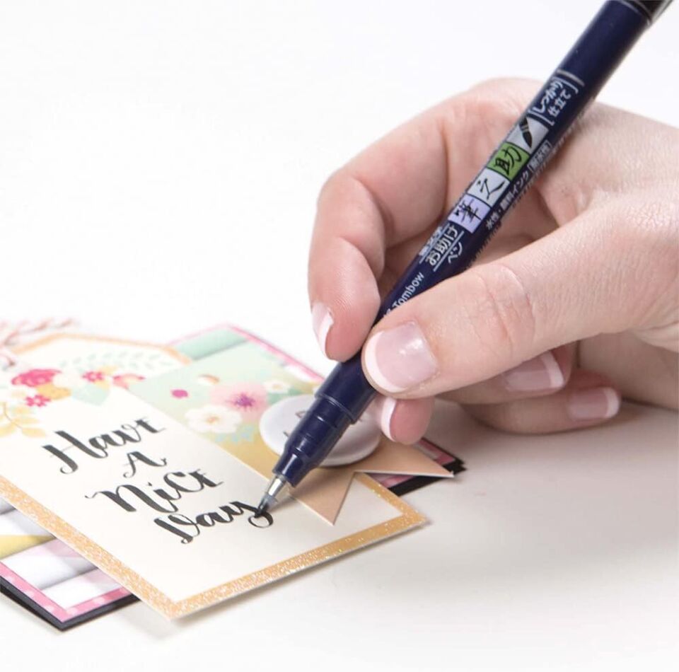 Tombow Fudenosuke Fırça Uçlu Çizim Ve Kaligrafi Kalemi Sert Uçlu Siyah