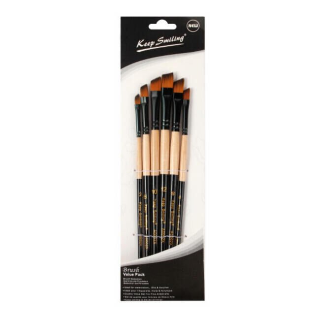 Keep Smiling Fırça Seti Yan Kesik 6 Parça A0002X