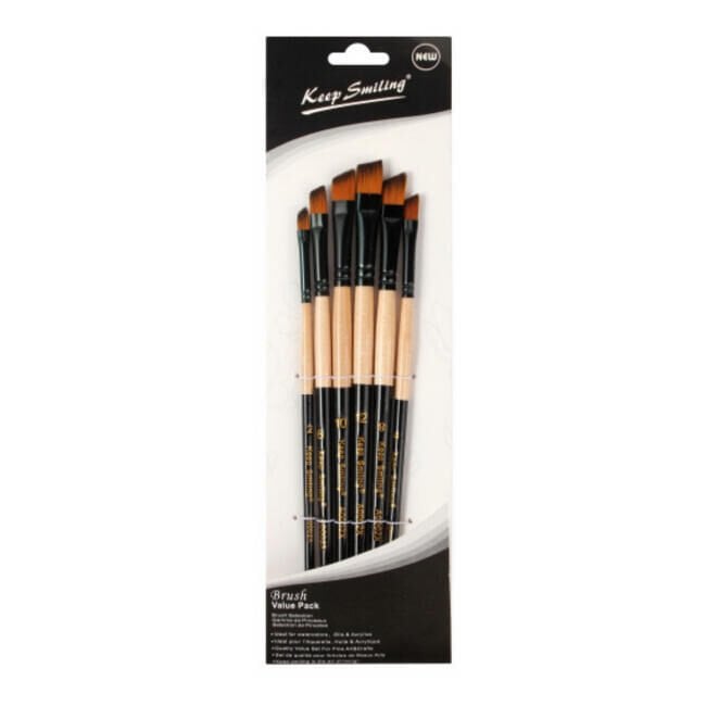 Keep Smiling Fırça Seti Yan Kesik 6 Parça A0002X
