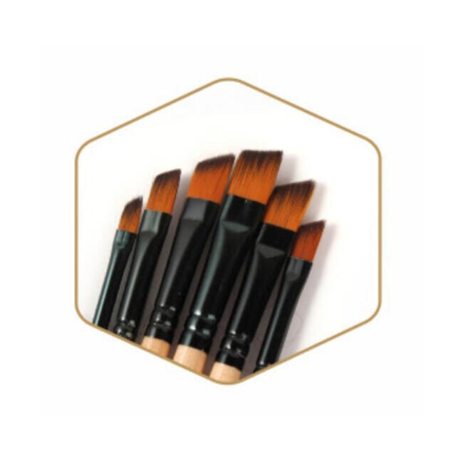 Keep Smiling Fırça Seti Yan Kesik 6 Parça A0002X