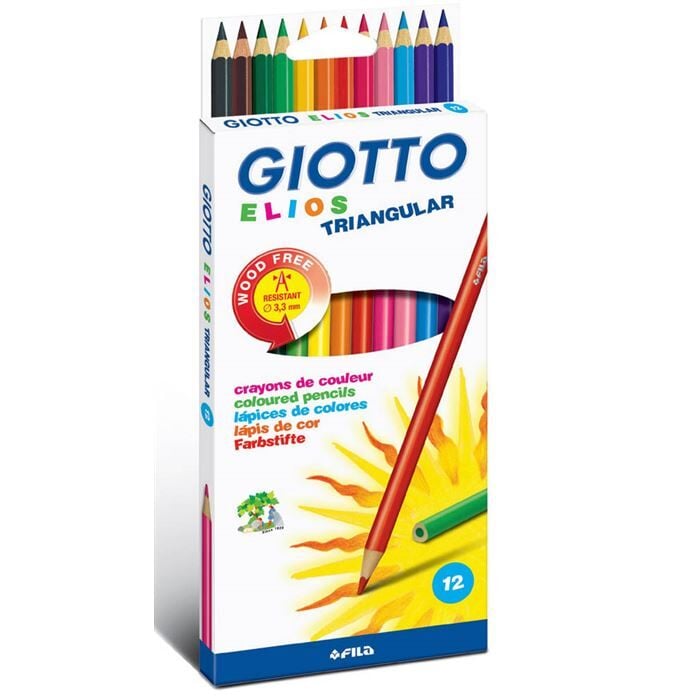 Giotto Elios Tri Polimer Kuru Boya Kalemi Askılı Paket 12 Li