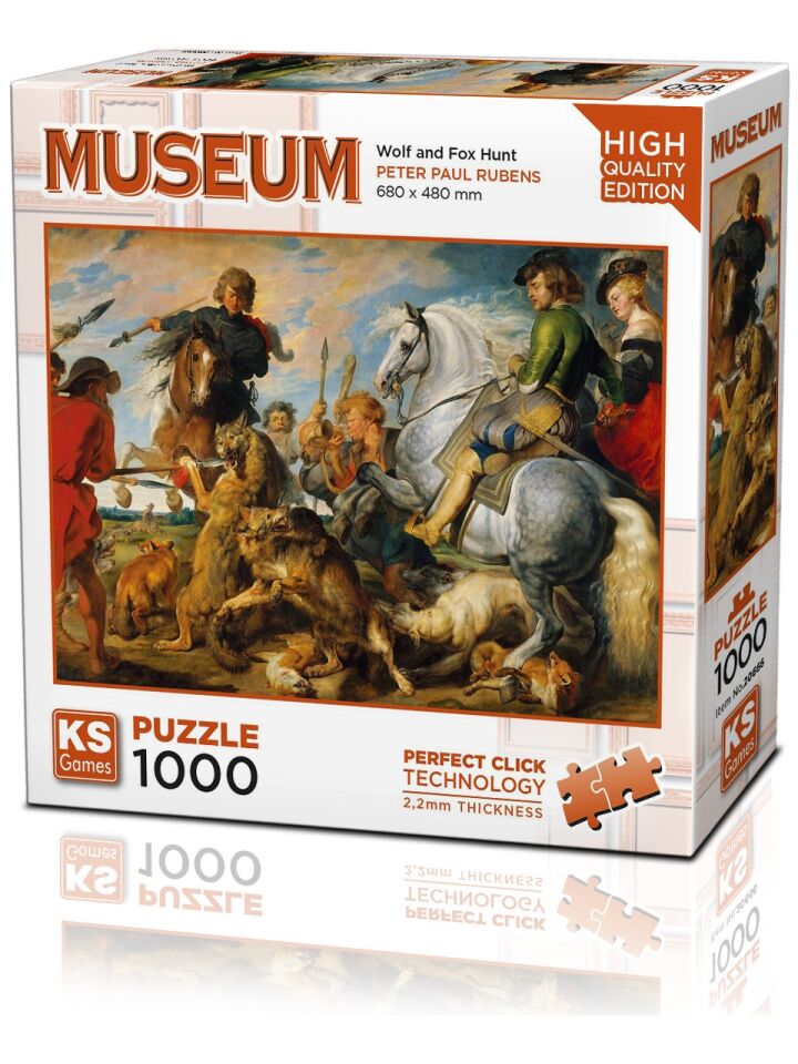 Ks Games Puzzle 1000 Parça Wolf And Fox Hunt