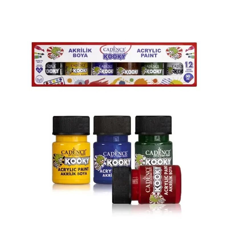 Cadence Kooky Akrilik Boya Set2 12x30 Ml