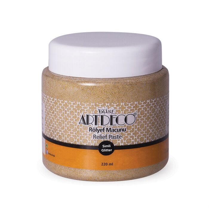 Artdeco Simli Rölyef Macunu 220 Ml Altın 2321