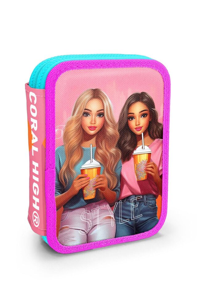 Yaygan Coral High Kalem Çanta İki Katlı 11141