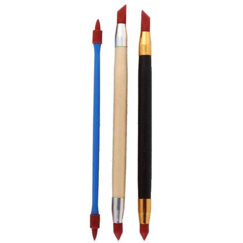 Güven Art Kauçuk Uçlu Fırça Seti Çift Taraflı 3 Lü A6238