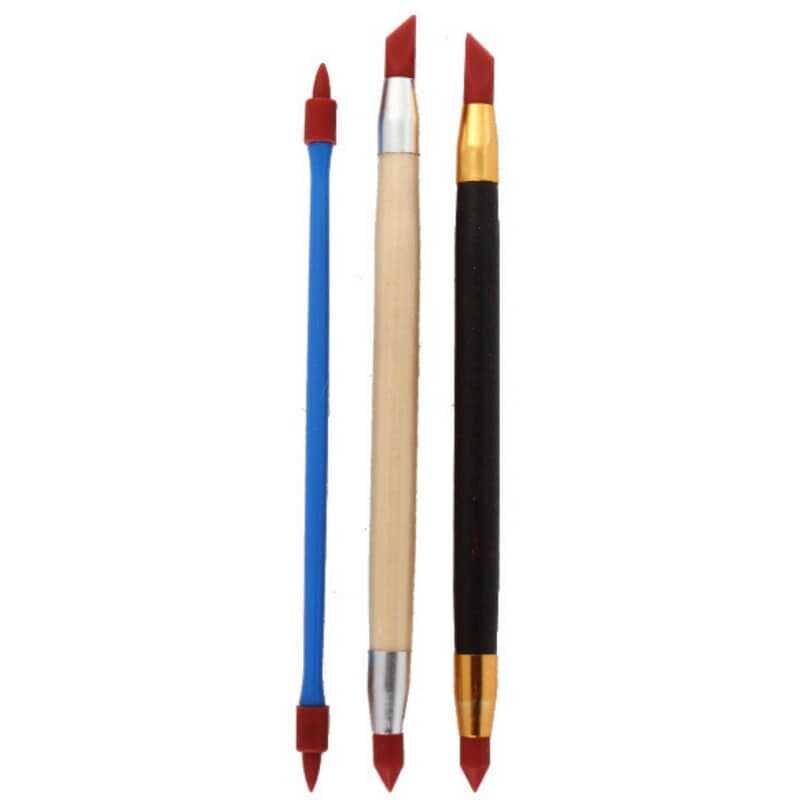 Güven Art Kauçuk Uçlu Fırça Seti Çift Taraflı 3 Lü A6238