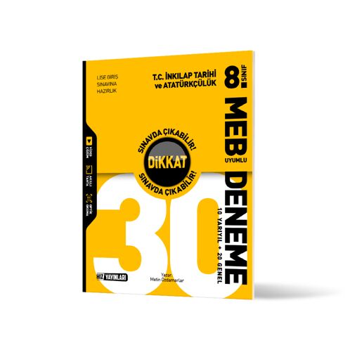 Hız 8 30 Lu Deneme T.C. İnkılap Tarihi Ve Atatürkçülük