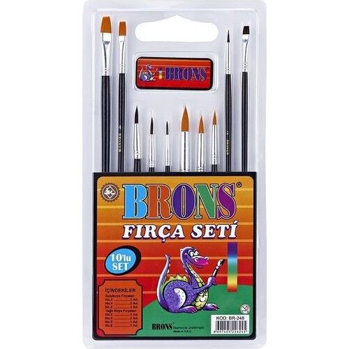 Brons Fırça Seti 10 Lu