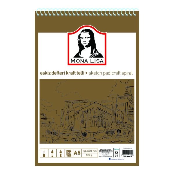 Südor Eskiz Defteri Kraft Telli A5 120 Gr 50 Yaprak