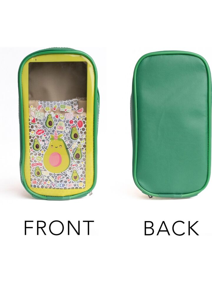 Vuki Astarlı Büyük Boy Kalem Çantası Avokado