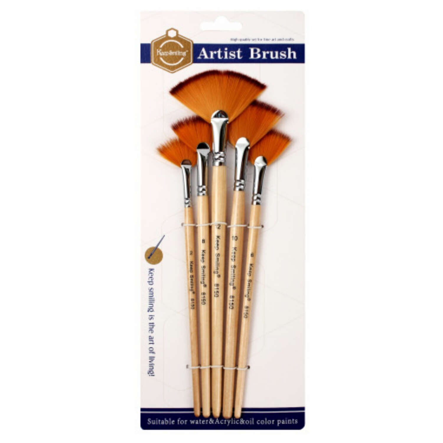 Keep Smiling Yelpaze Fırça Seti A8150